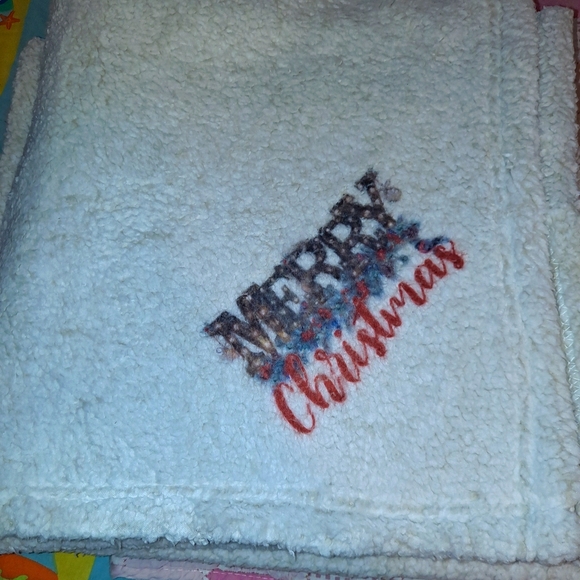 Other - Fuzzy Christmas sublimation throw warm